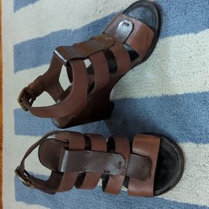 Rachel Comey brown leather wedge gladiator heels, US 6/EU 36